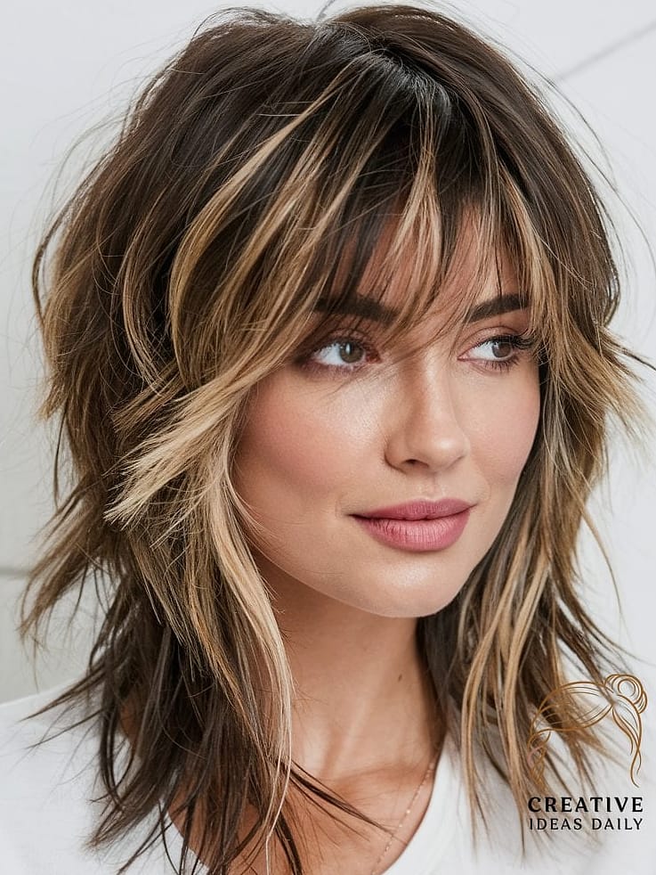 Medium Shag with Curtain Fringe