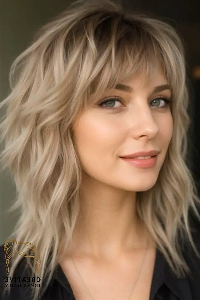 Medium Shag with Micro Bangs