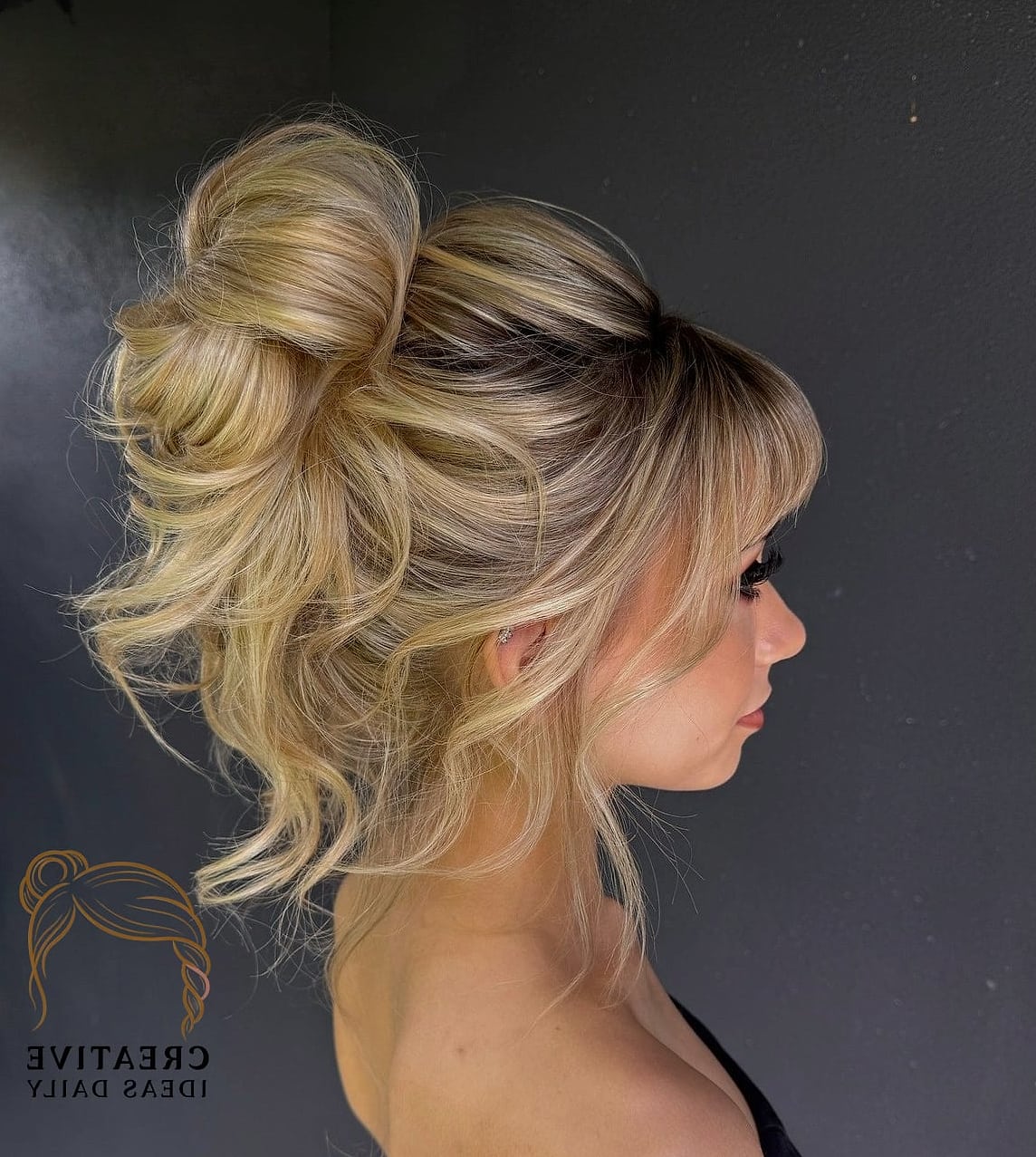 21 Updos For Long Hair Ideas That Are Trending Right Now 4 Messy Top Knot