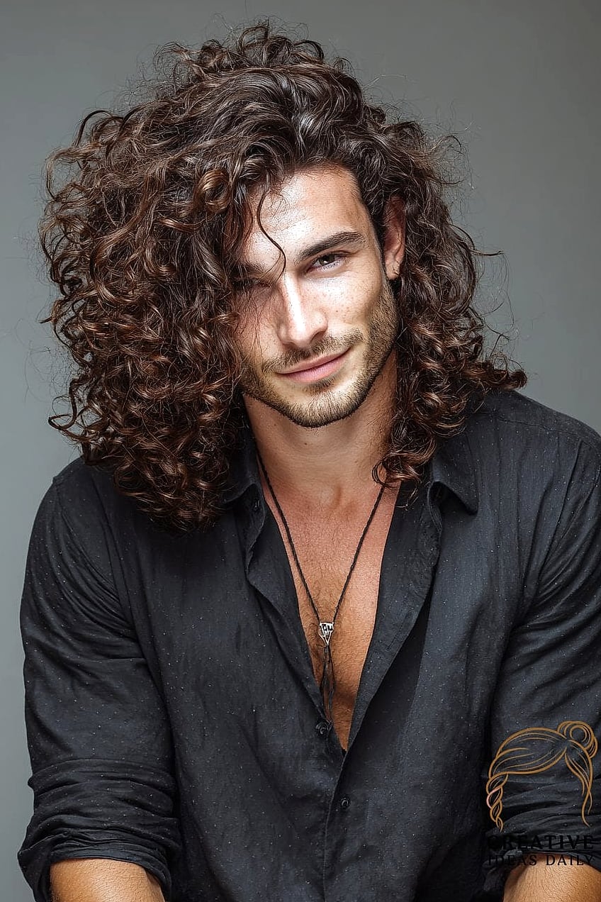 27 Long Hair Men Style Ideas That Every Stylist Needs to See 18 Natural Curly Long Hair