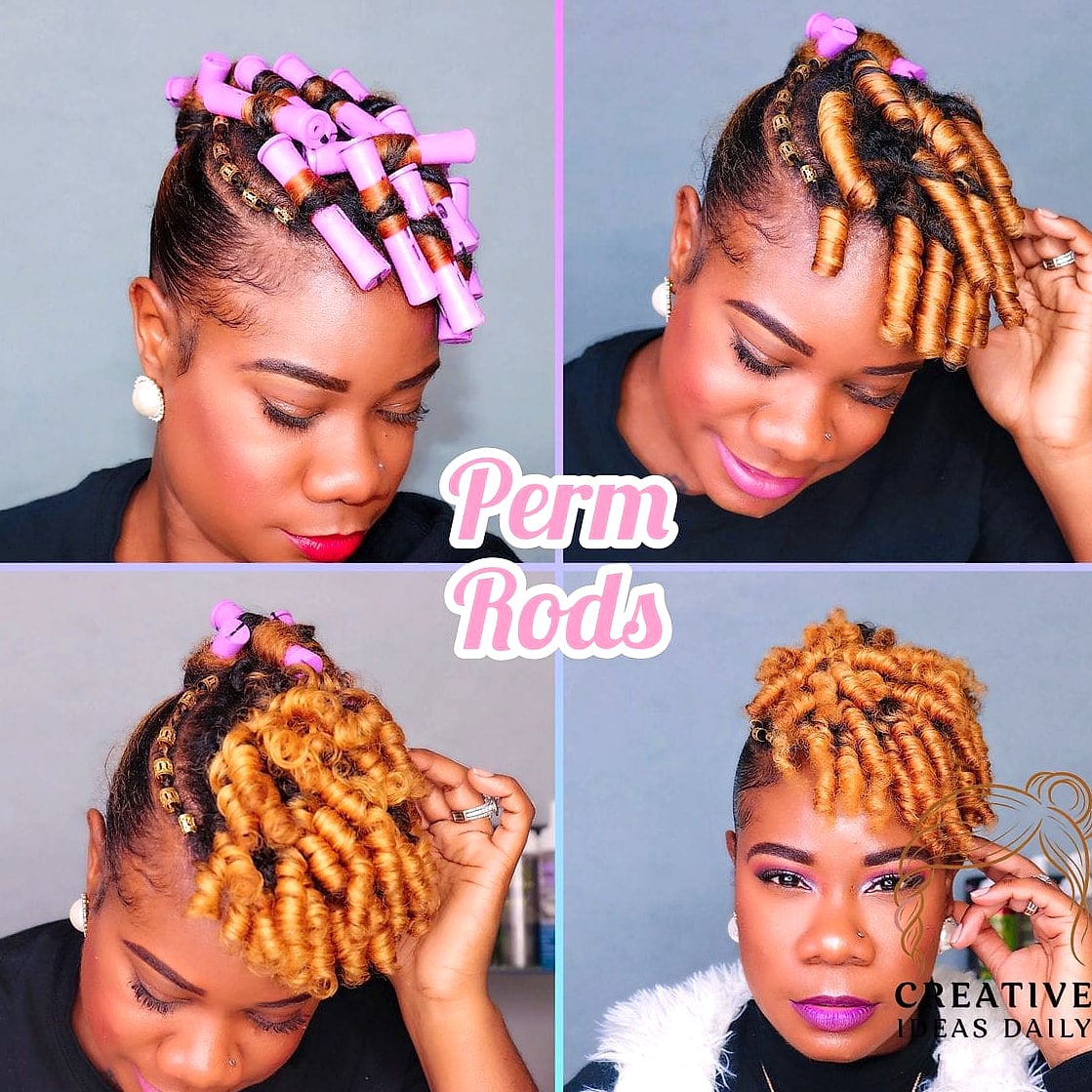 Perm Rod Set on Short Hair