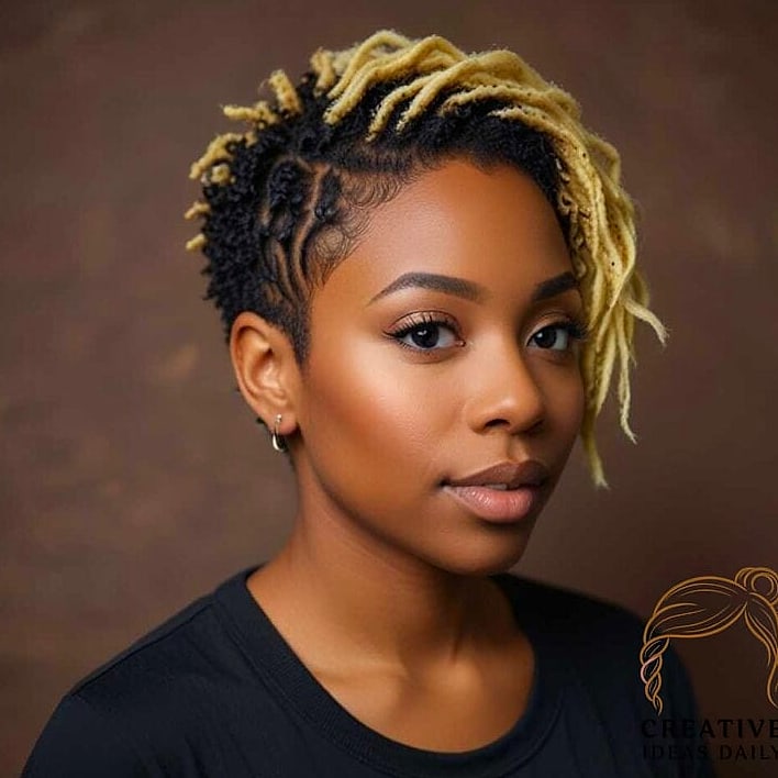 22 Pixie Cut Black Women Ideas Worth Bookmarking Right Now 18 Pixie with Loc Twists