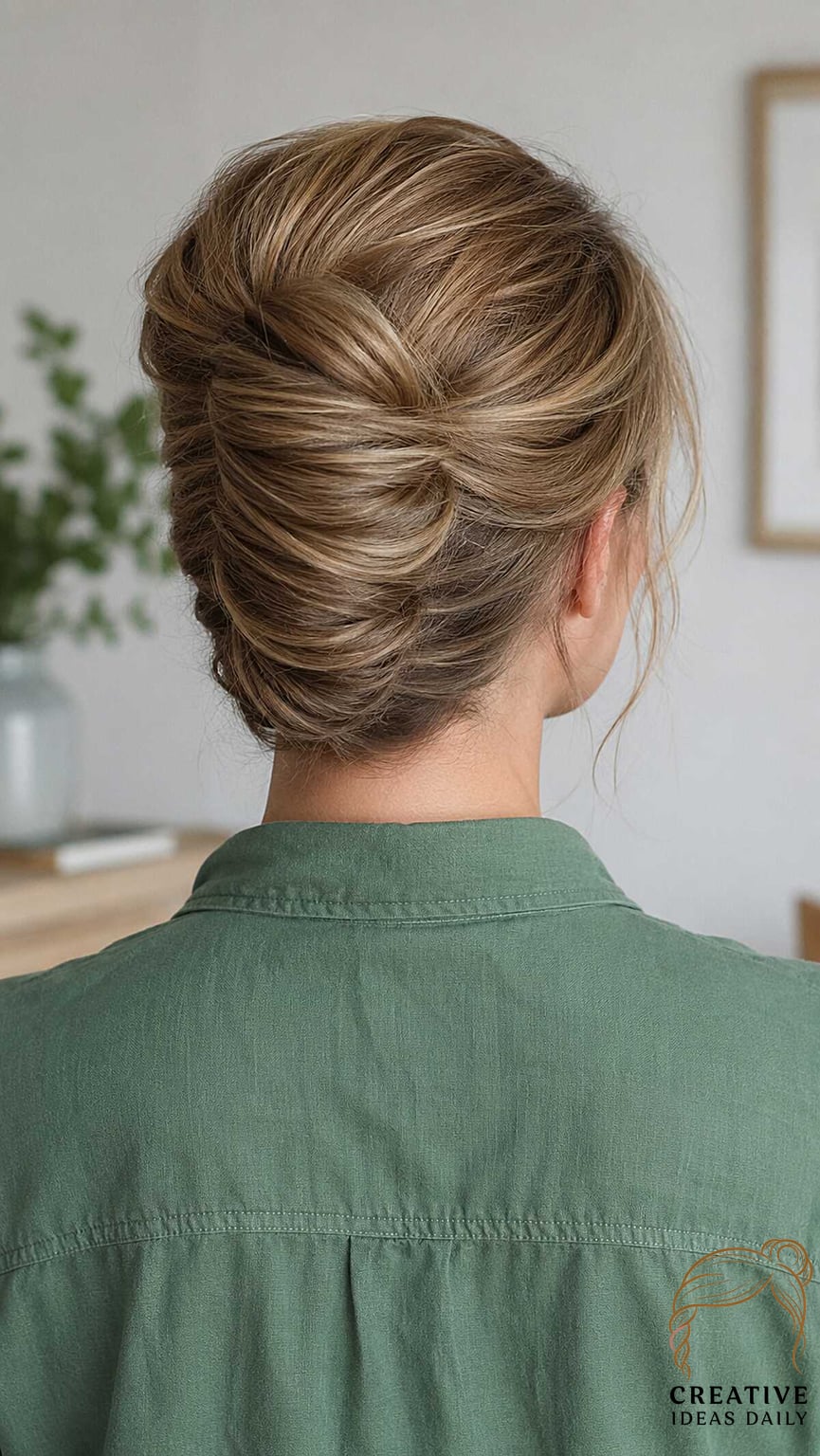 Relaxed Vertical Roll on Dirty Blonde Medium-Length Hair