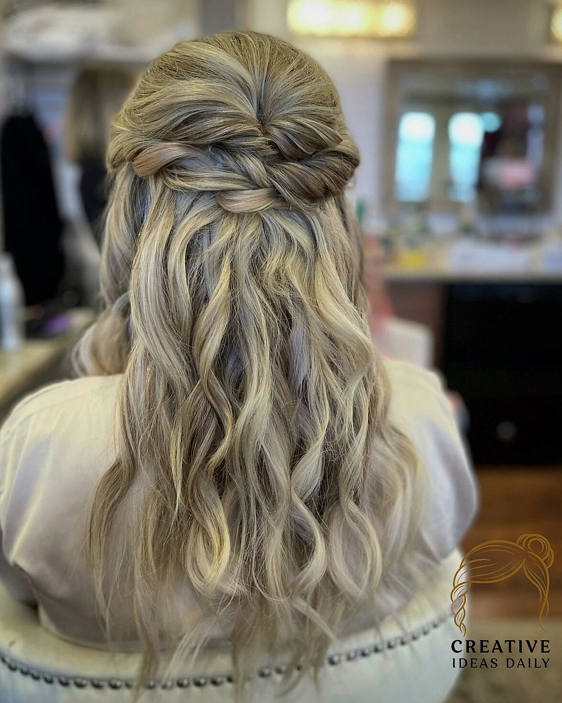 27 Medium Length Hair Ideas Every Woman Needs to See 26 Romantic Braided Half-Up Look