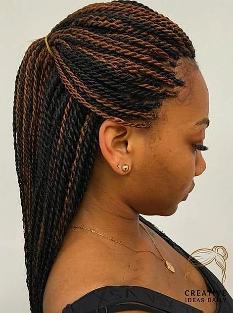 Rope Twist Half-Up Style