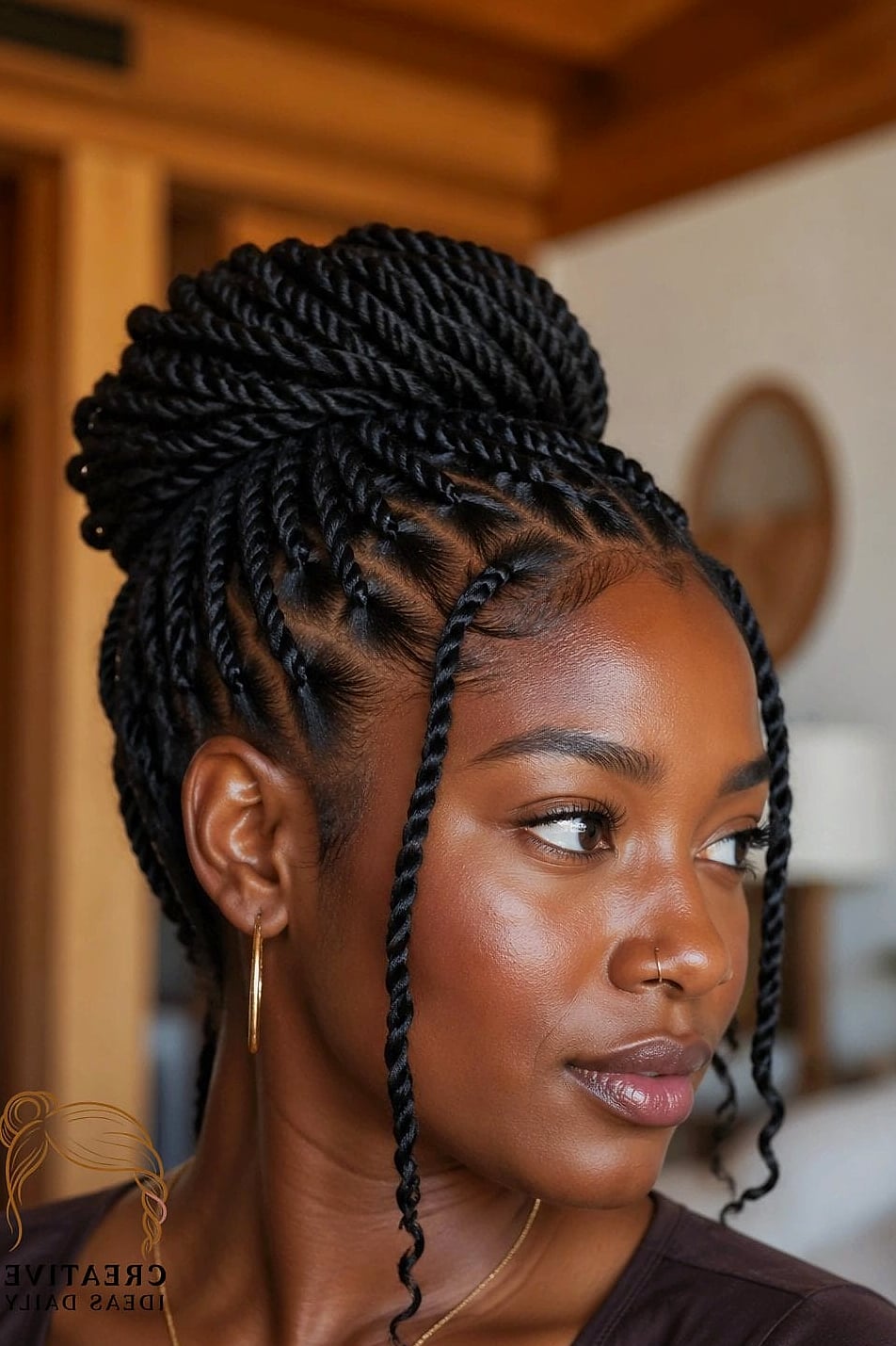 21 Updos For Long Hair Ideas That Are Trending Right Now 13 Rope Twist Updo