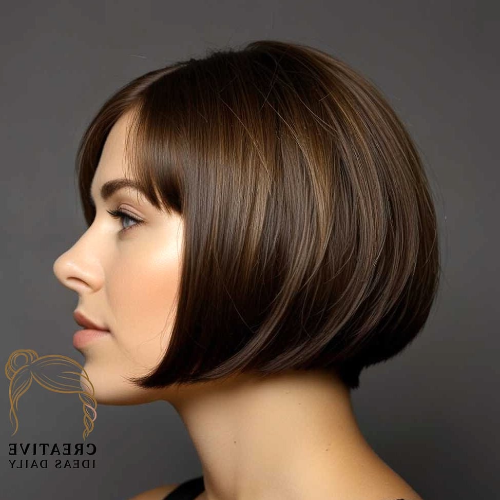 Rounded Bob with Bangs