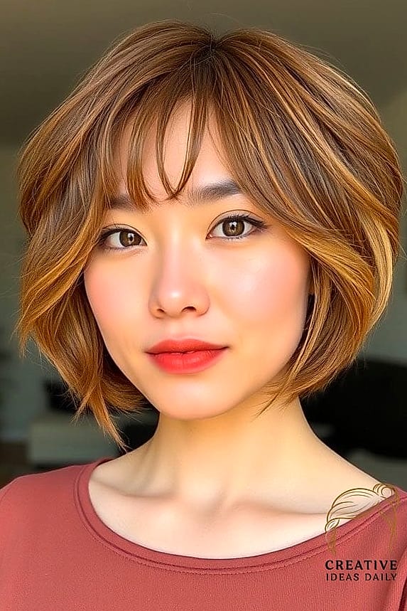 Rounded Bob with Blunt Ends