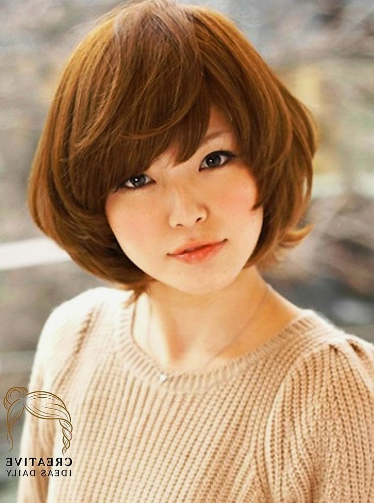 Rounded Bob with Blunt Bangs