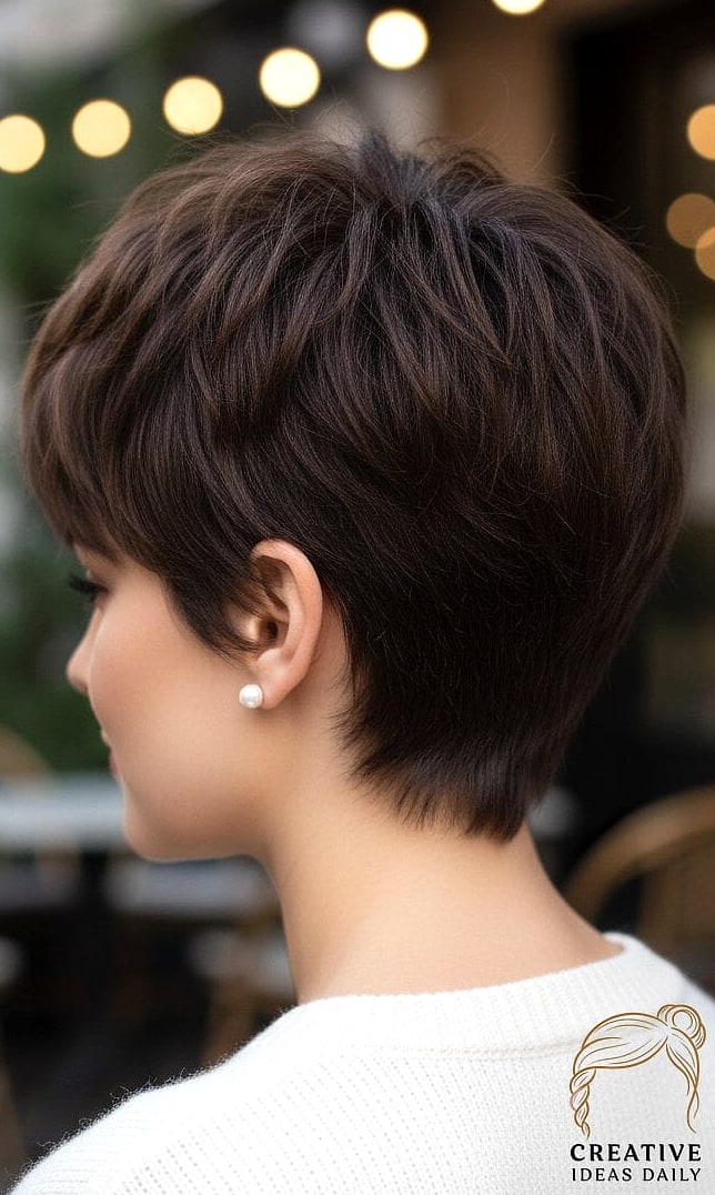 Rounded Pixie Bob for Curly Hair