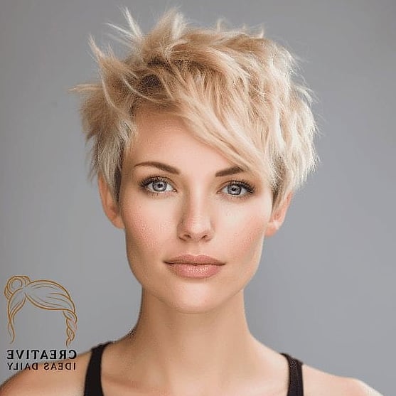 Shaggy Blonde Pixie
