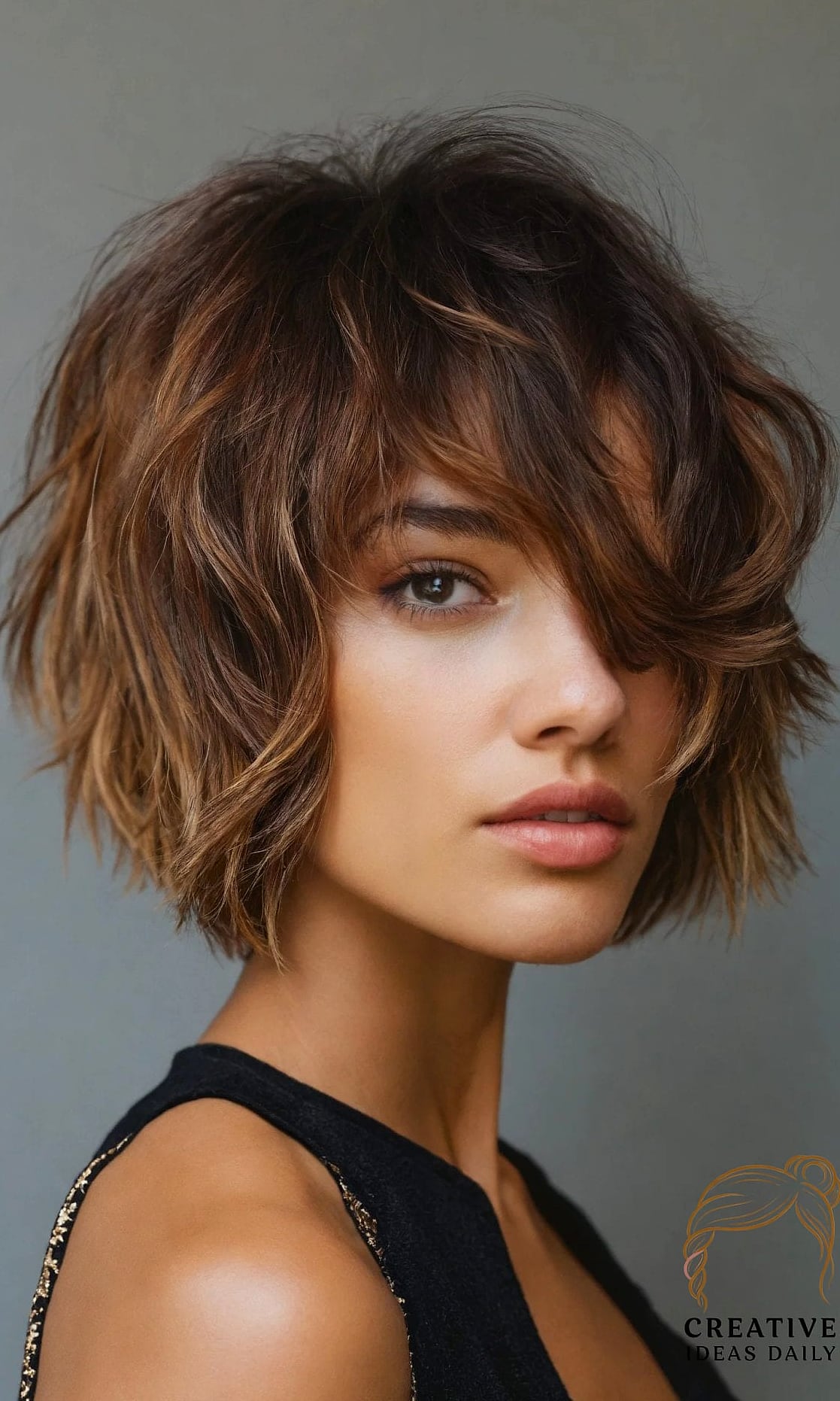 Shaggy Bob With Feathered Layers