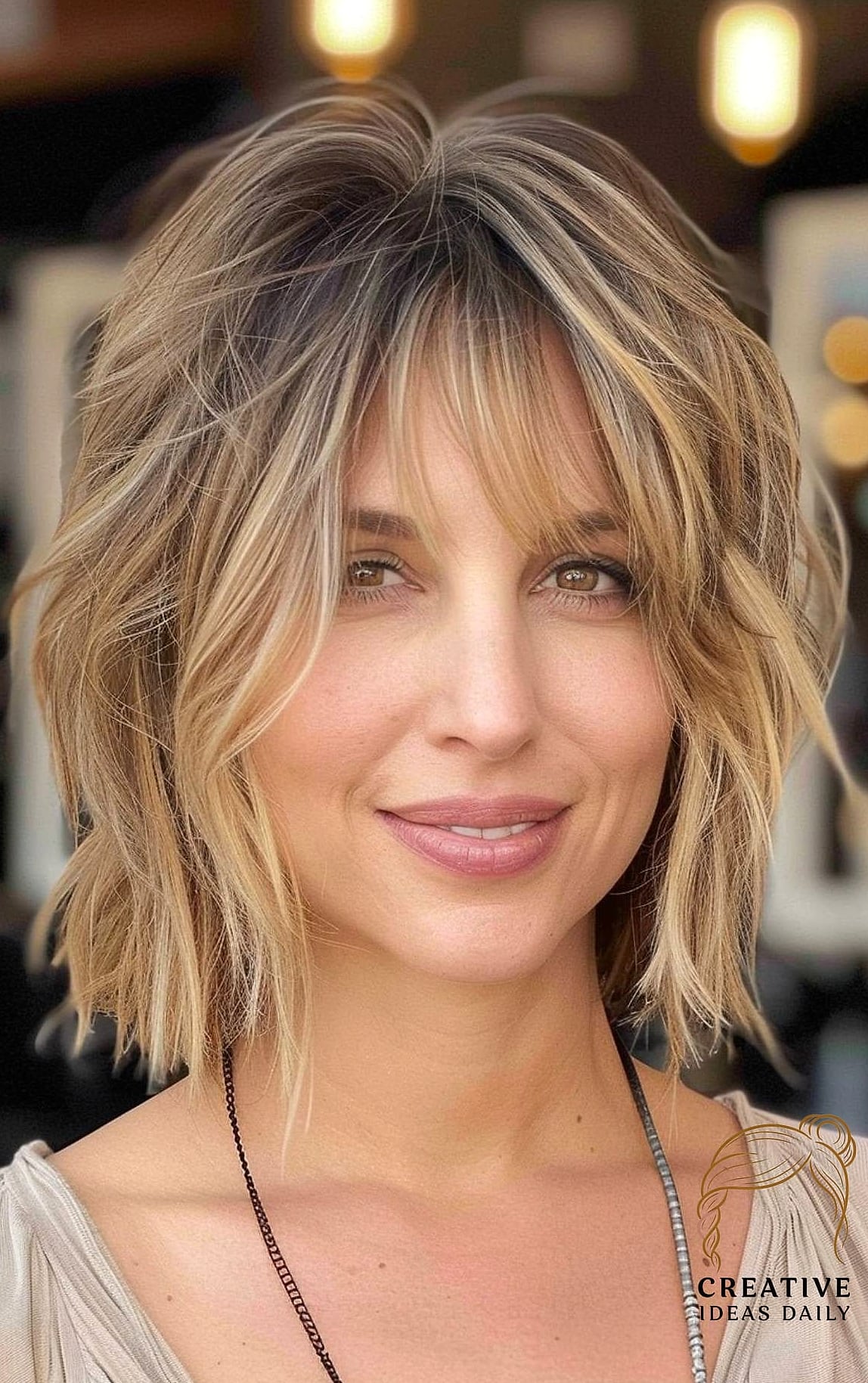 Shaggy Bob With Curtain Fringe