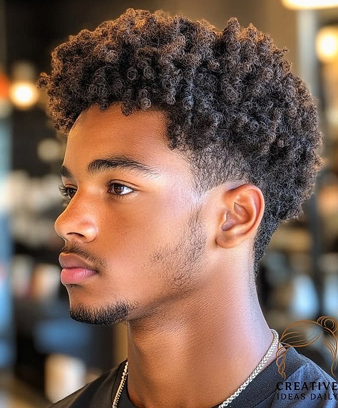 Short Afro Fade