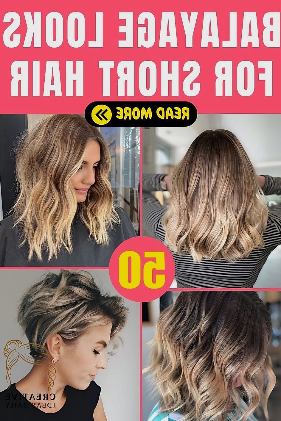 Short Hair with Balayage Highlights