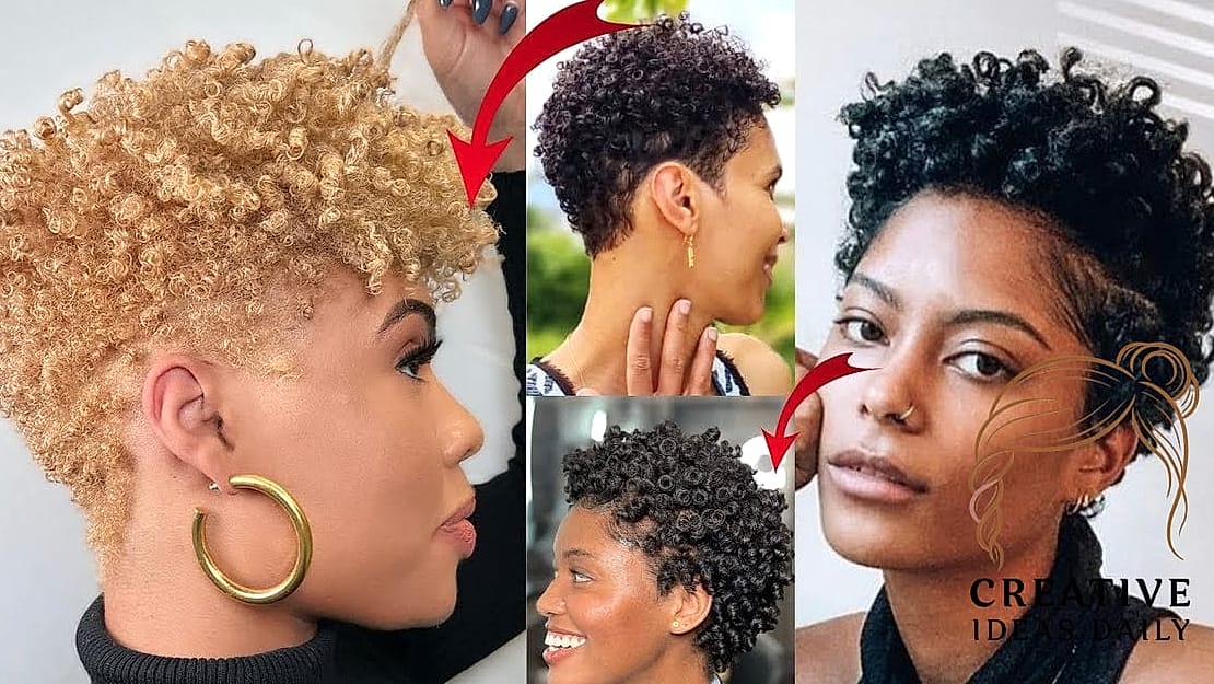 Short Natural Curls with Highlights
