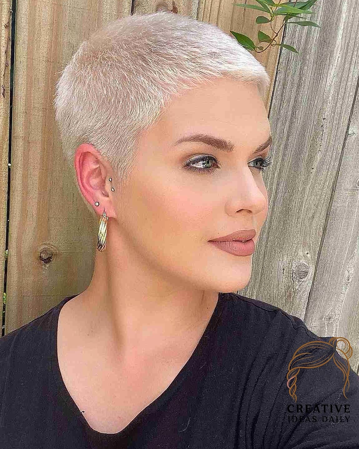 Short Pixie with Balayage Highlights