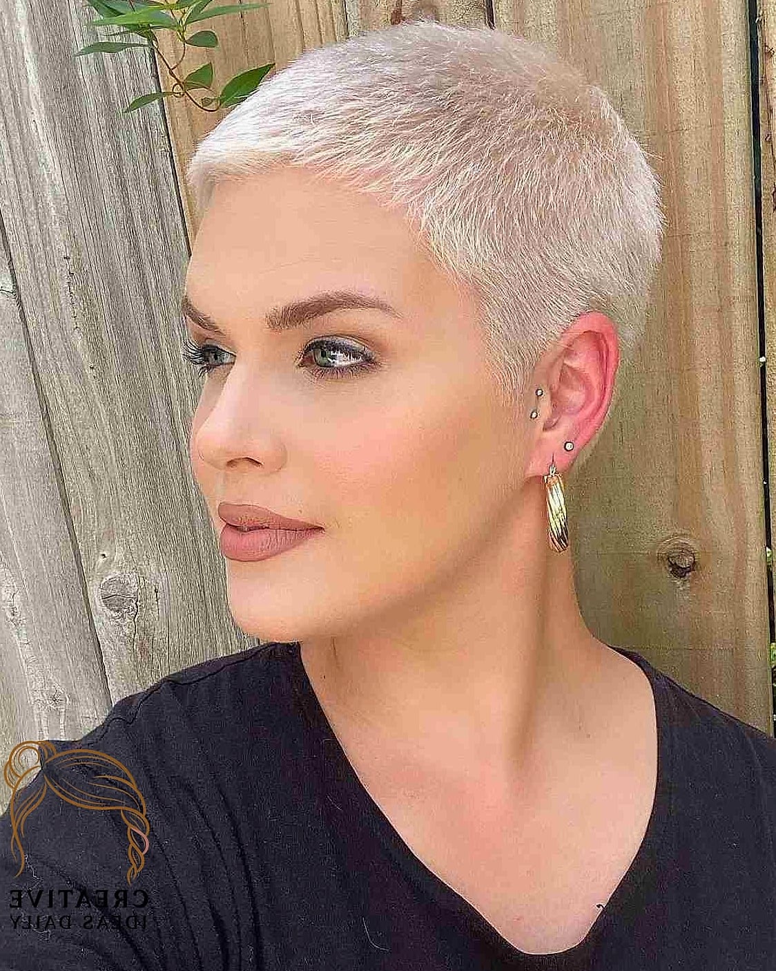 Short Pixie with Golden Balayage