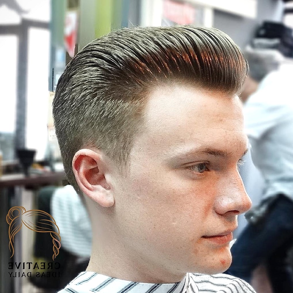Short Pompadour with Fade