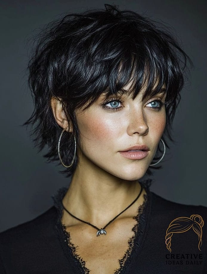 Short Shag with Curtain Fringe