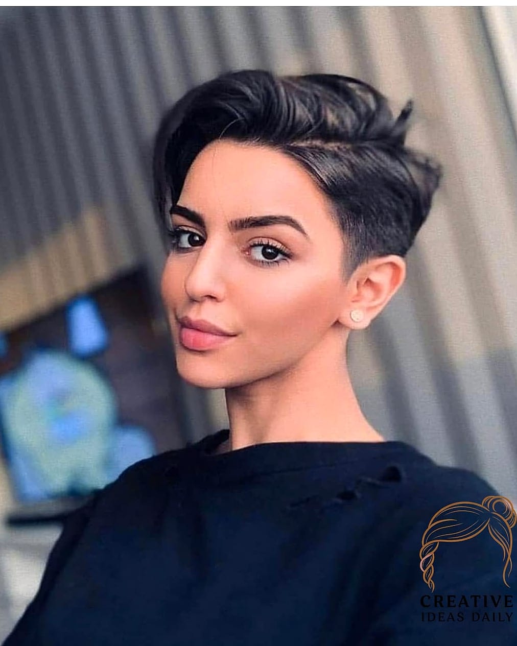 Short Straight Pixie with Straight Bangs