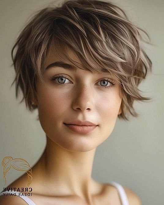 Short Textured Crop with Fringe