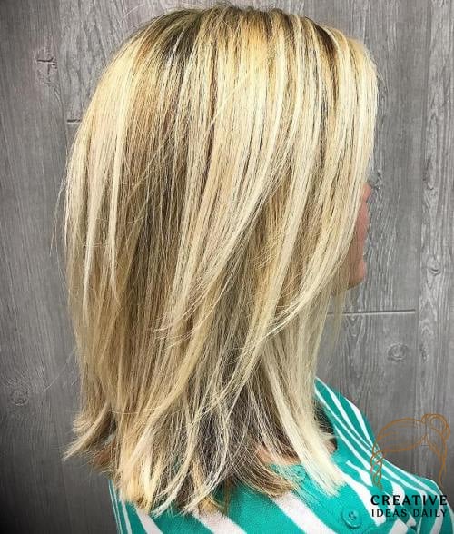 Shoulder-Length Haircut with Long V-Layers
