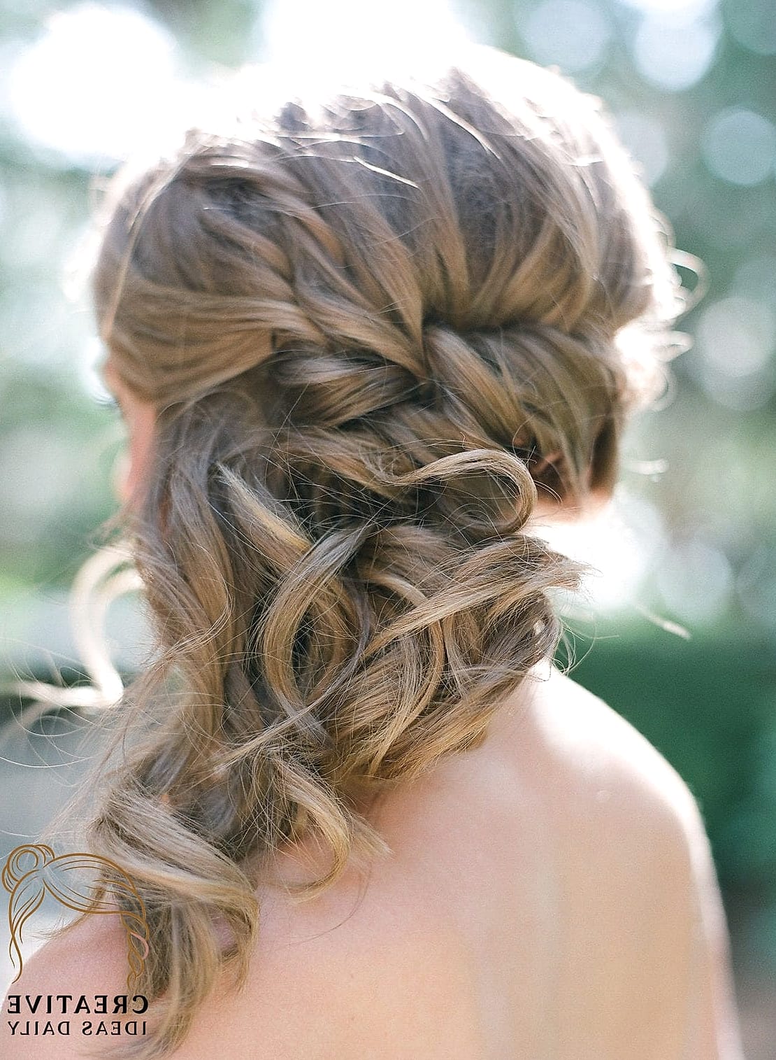 Side-Swept Braided Updo