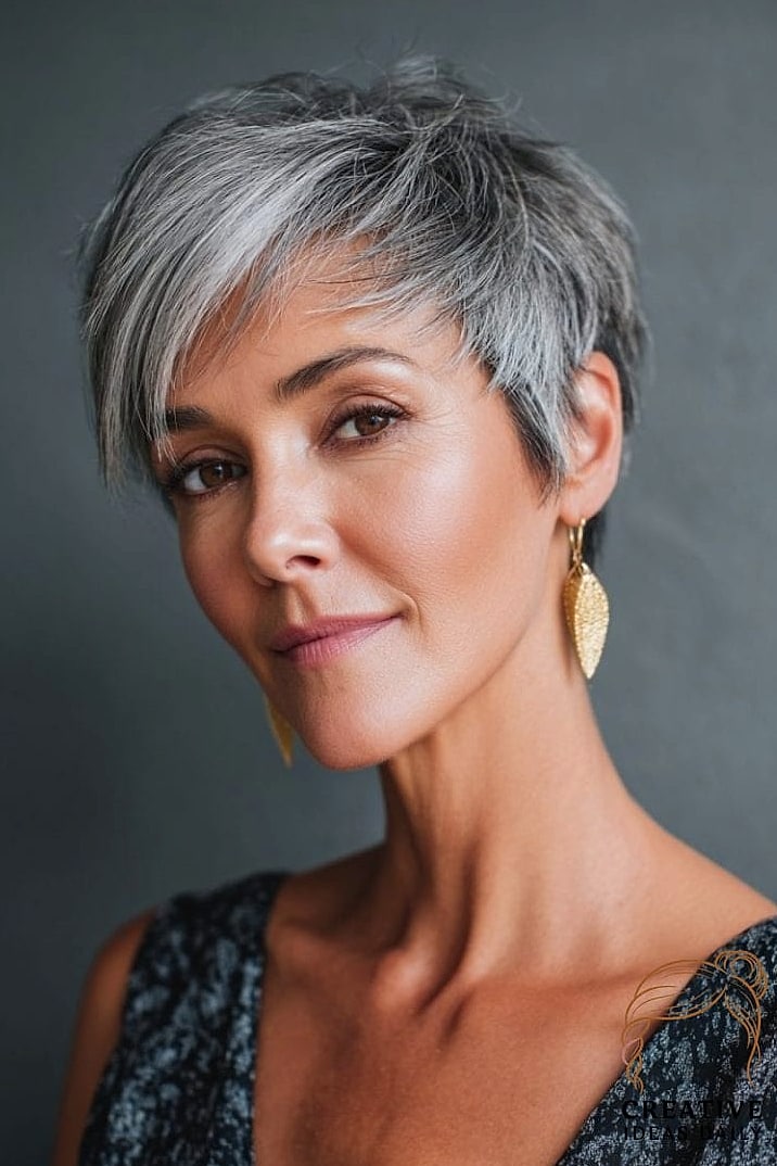 24 Long Pixie Cut Ideas That Are Absolutely Stunning 21 Silver Long Pixie