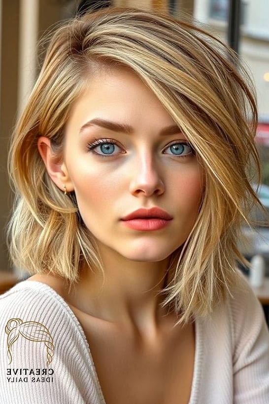 Sleek Bob with Deep Side Part