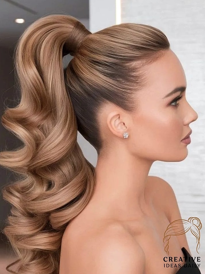 Sleek High Ponytail with Volume