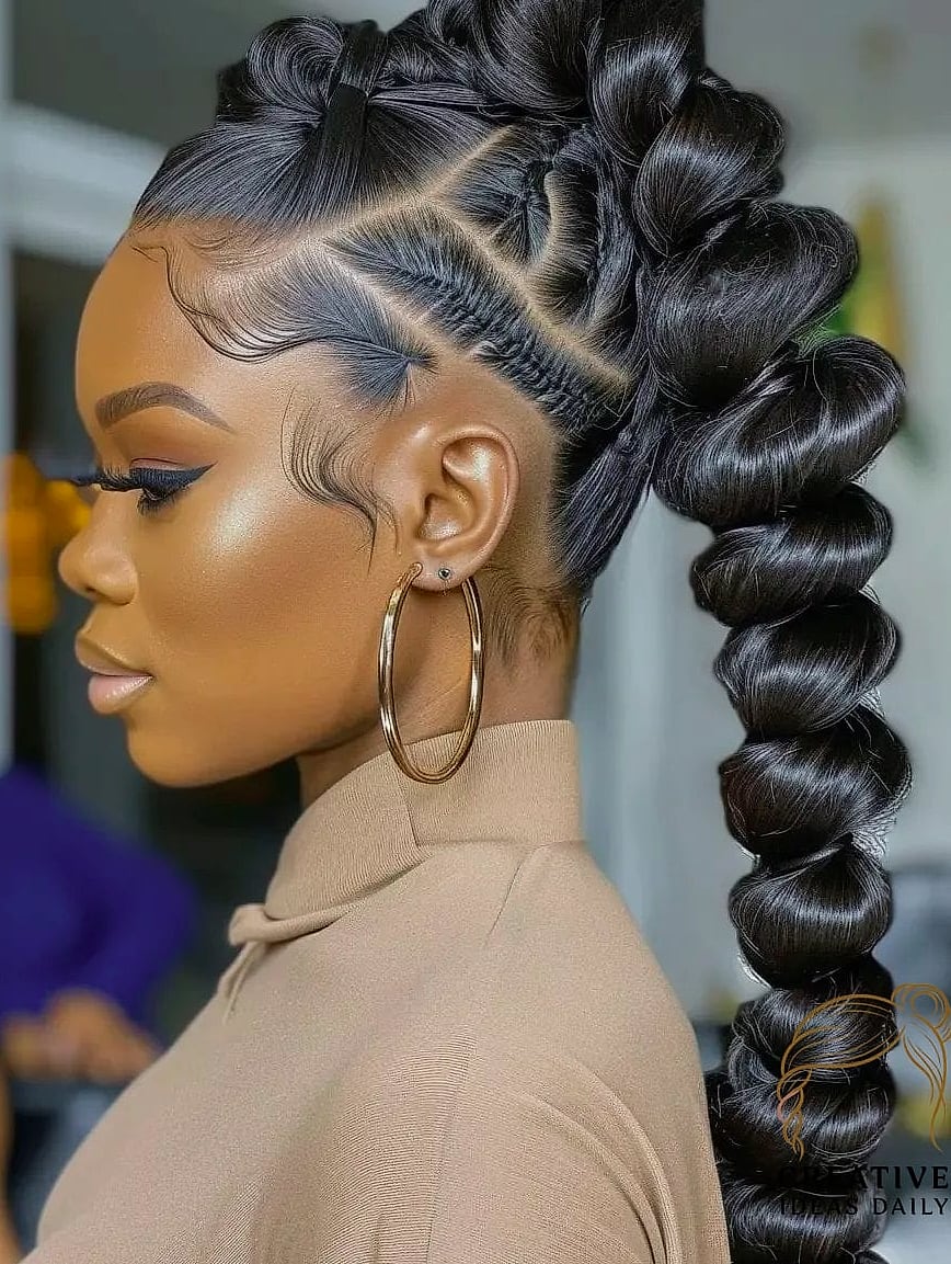 Sleek High Ponytail Bun