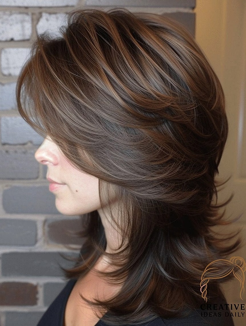Sleek Medium Layers with a Deep Side Part