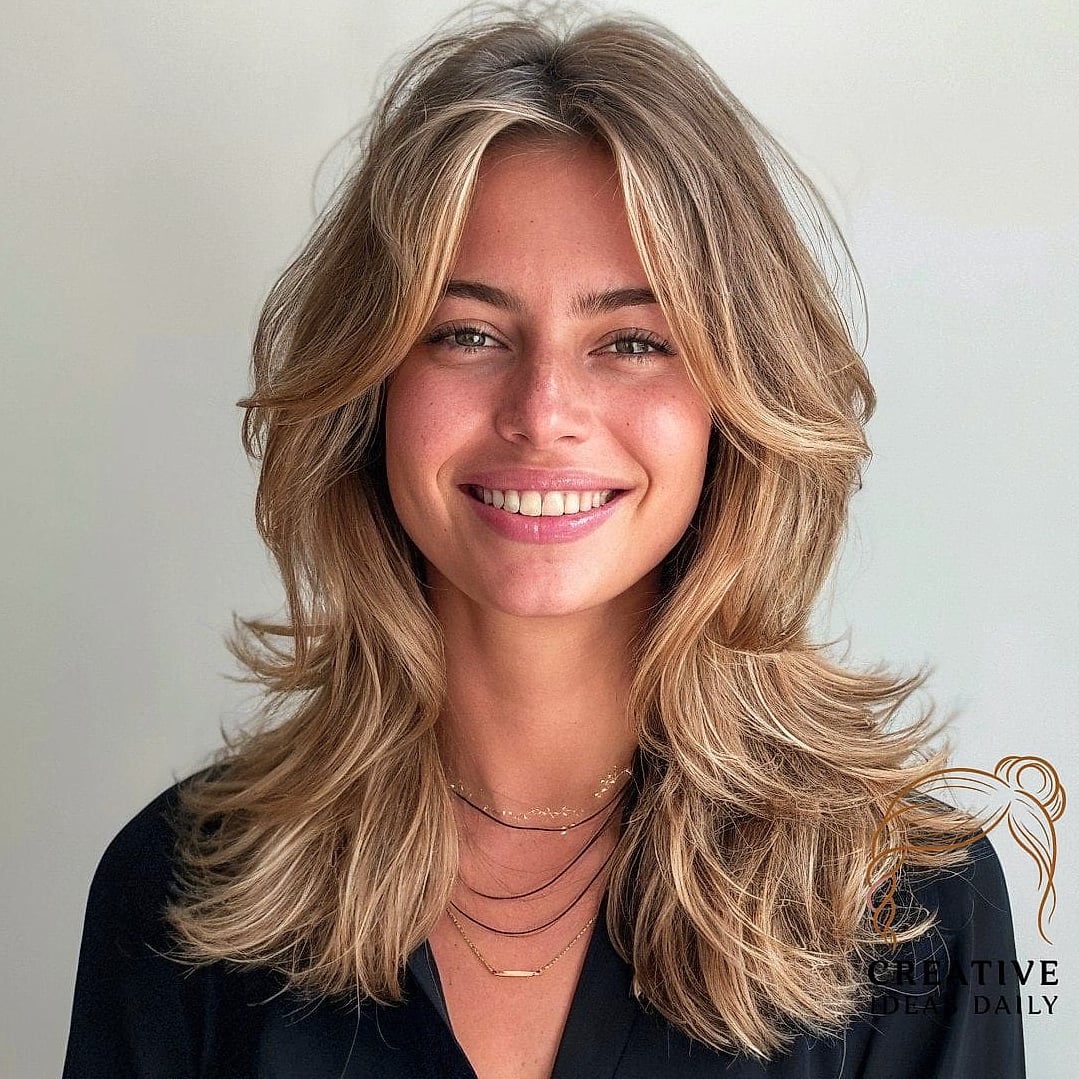 Sleek Middle Part