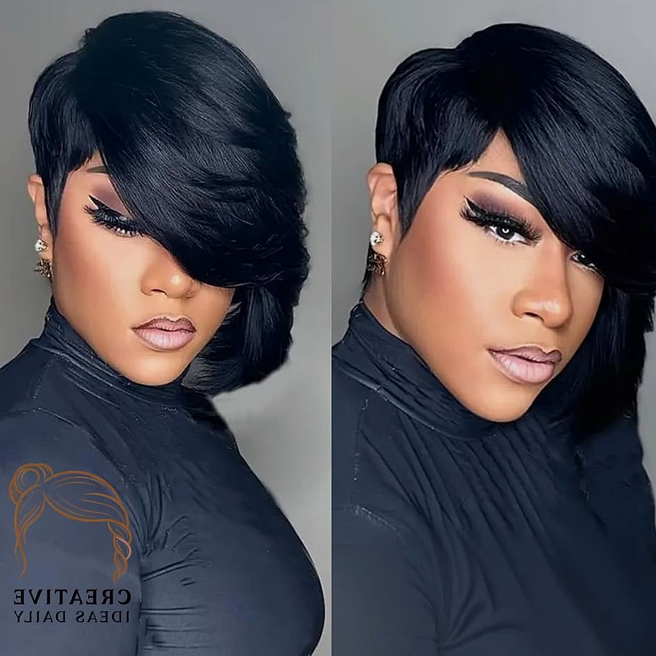 22 Pixie Cut Black Women Ideas Worth Bookmarking Right Now 3 Sleek Side-Part Pixie