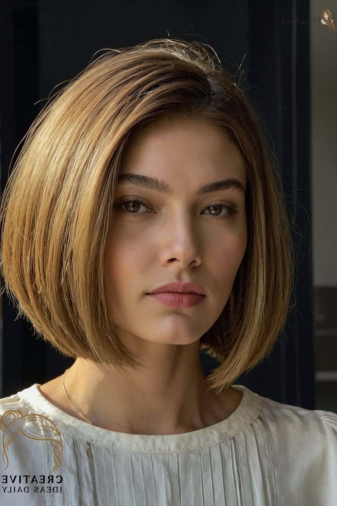 Sleek Straight Bob with Middle Part