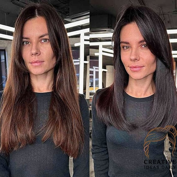 22 Easy Hairstyles For Long Hair Ideas That Will Transform Your Look 2 Sleek Straight Style With a Side Part