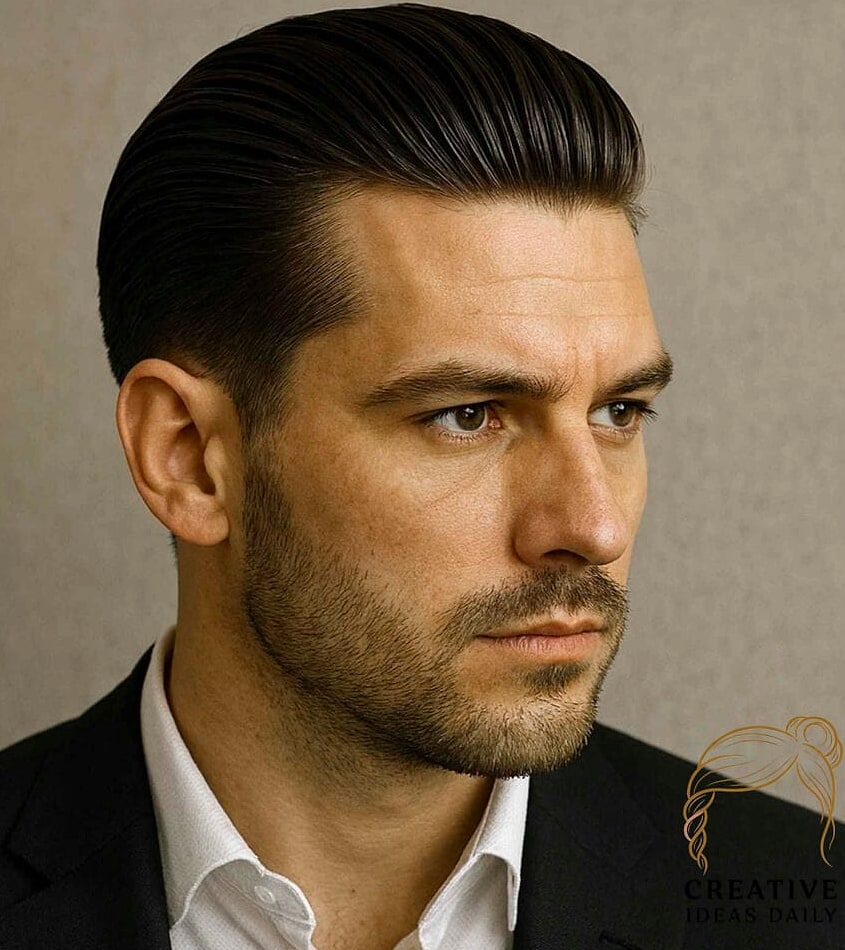 Slicked-Back Long Ponytail