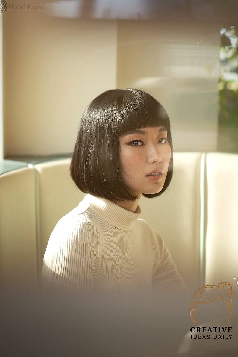 21 Asian Short Hair Ideas That Are Trending Right Now 12 Soft Blunt Lob with Waves