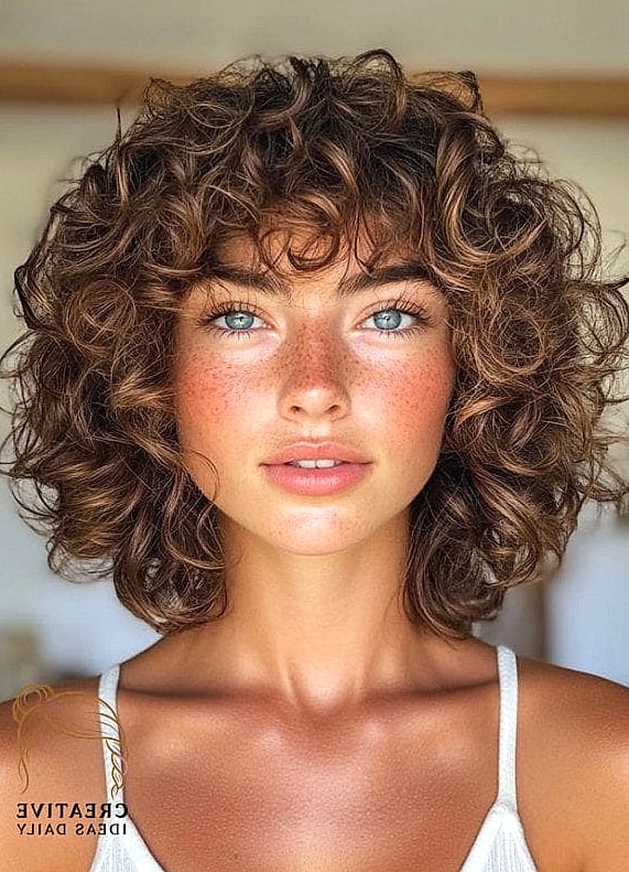 Soft Curls with Middle Part
