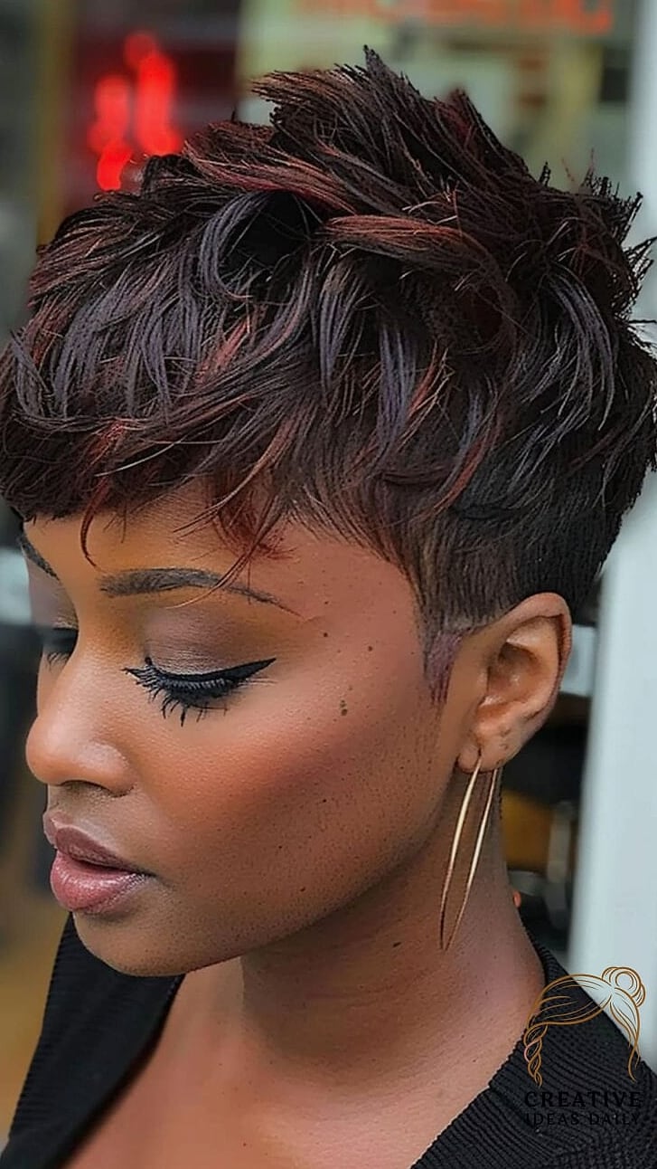 22 Pixie Cut Black Women Ideas Worth Bookmarking Right Now 15 Soft Pixie with Face-Framing Layers