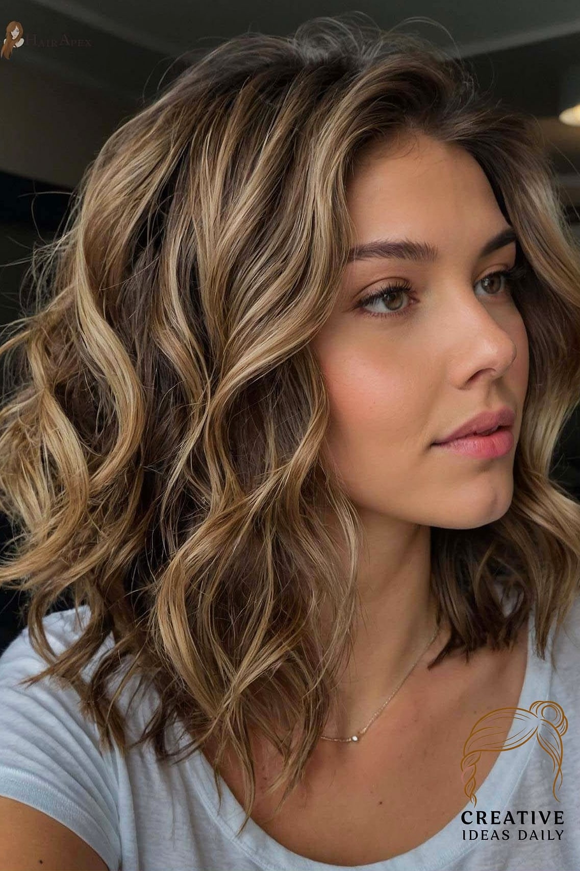 Soft Waves with Side-Swept Bangs