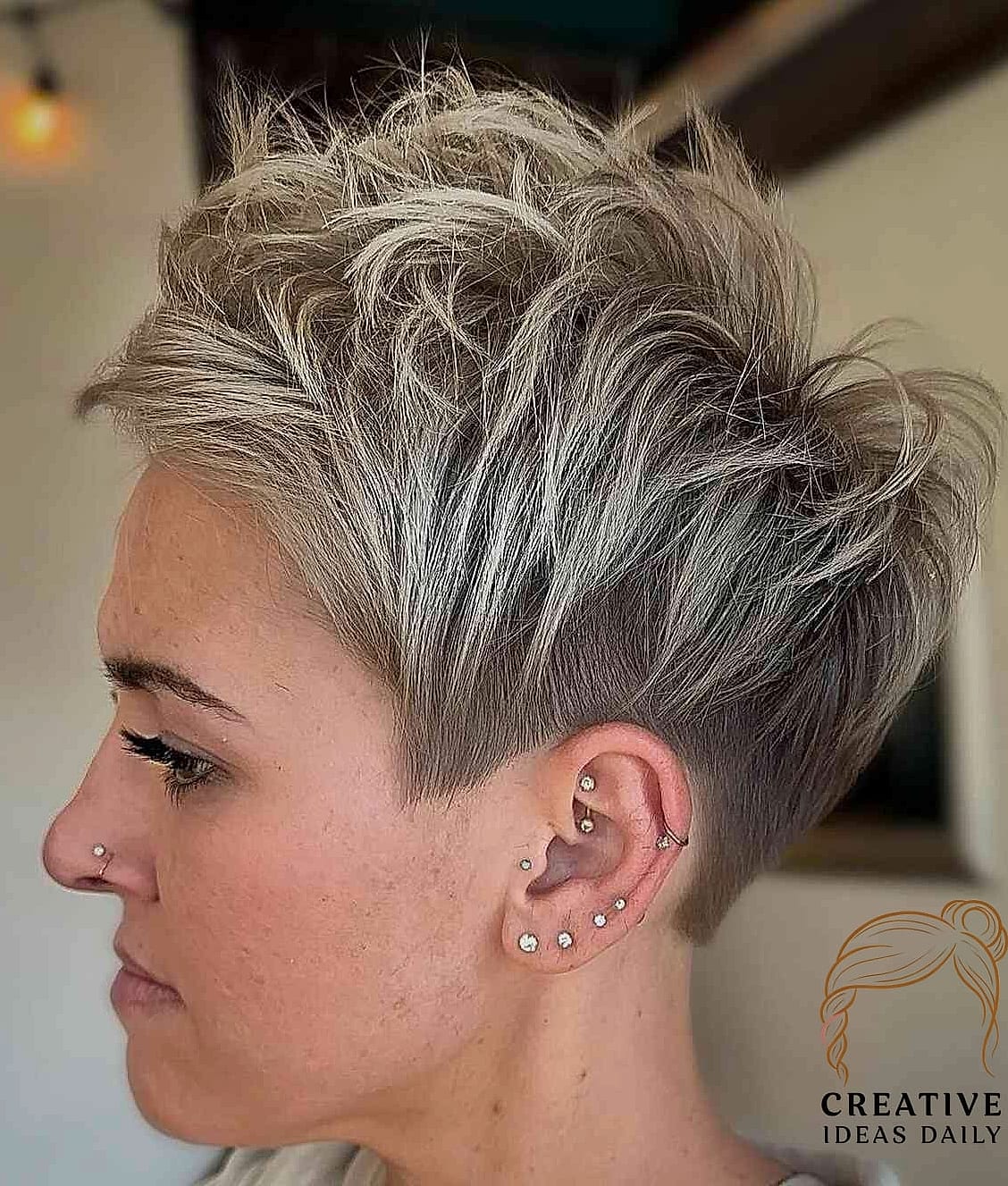 Spiked Pixie with Undercut Design