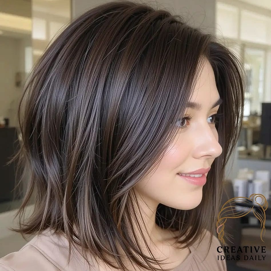 Tapered Mid-Length Hair with Natural Frame Layers