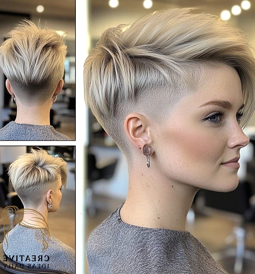 24 Long Pixie Cut Ideas That Are Absolutely Stunning 15 Tapered Pixie with Undercut Nape