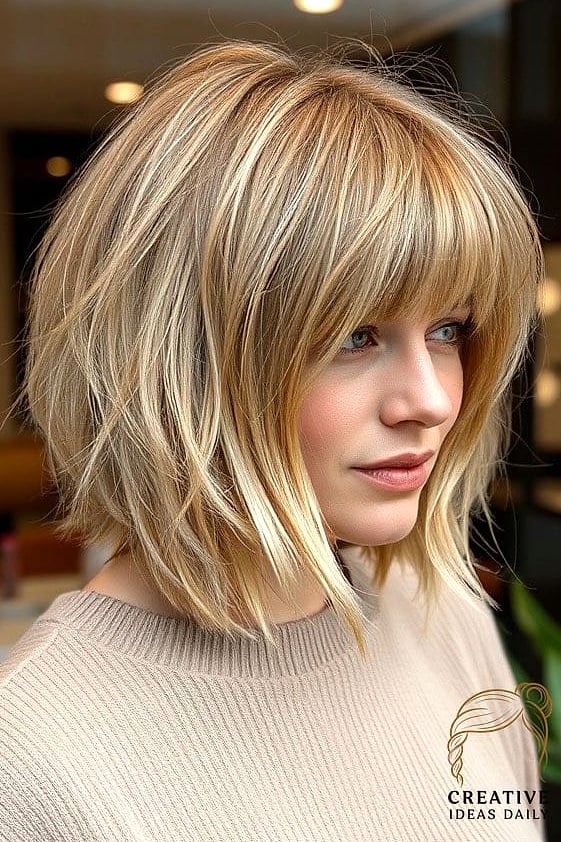 27 Medium Length Hair Ideas Every Woman Needs to See 20 Textured Bob With Root Volume