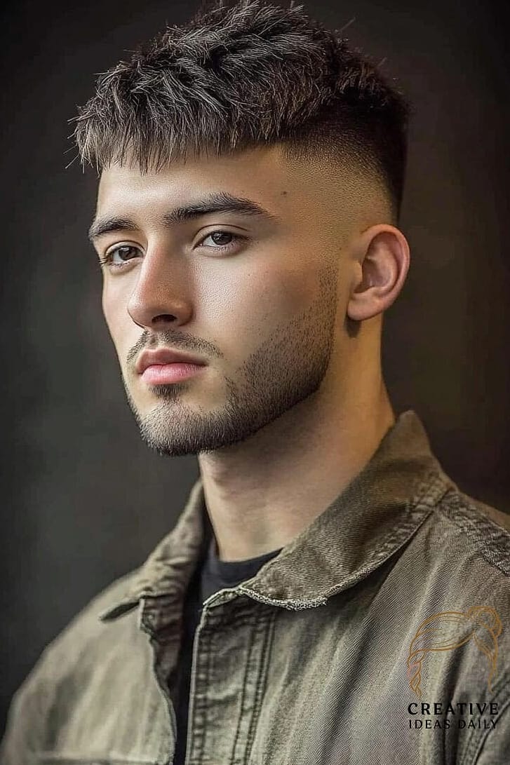 Textured Crop with Undercut Sides