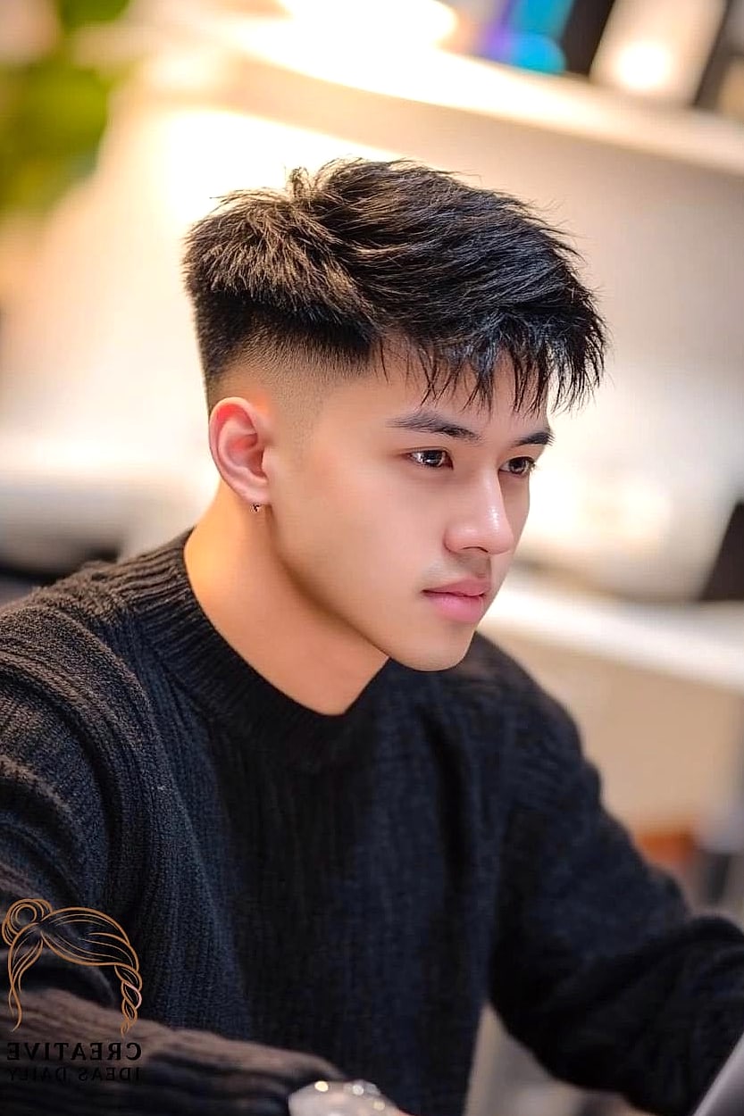 Textured Crop with Undercut Sides