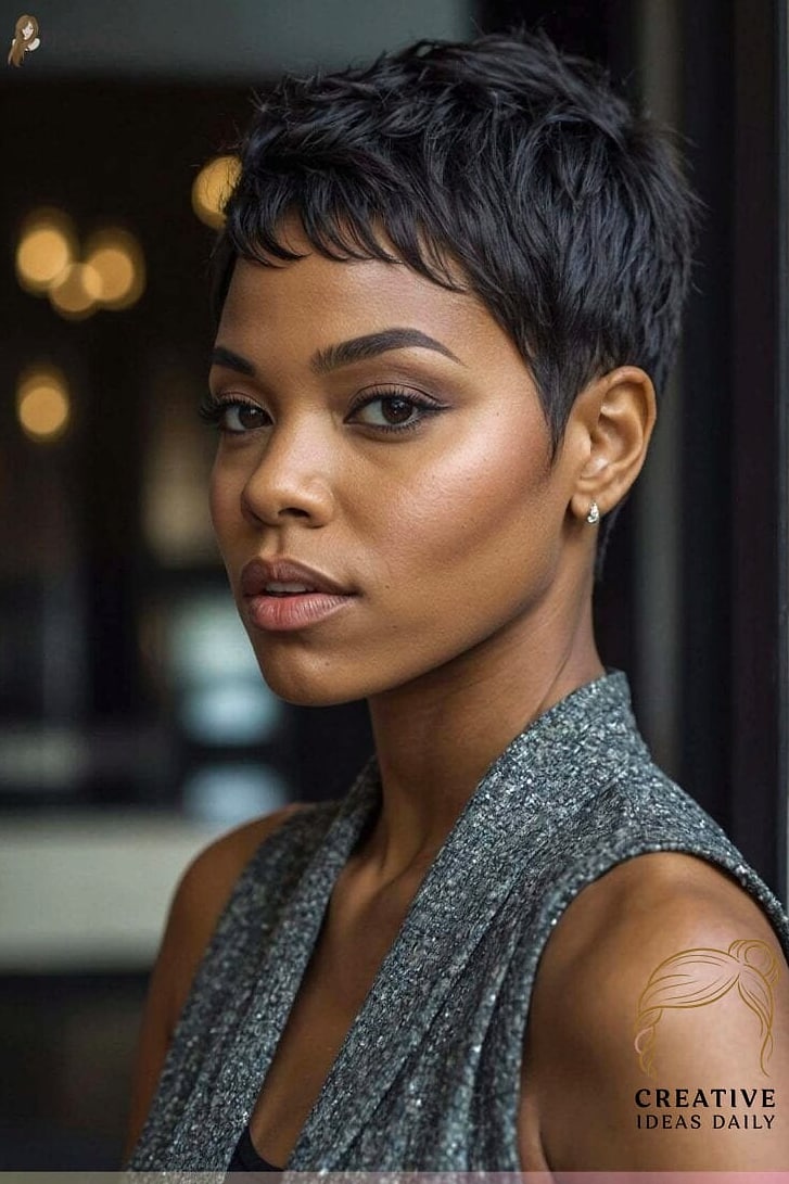 22 Pixie Cut Black Women Ideas Worth Bookmarking Right Now 13 Textured Crop with Fringe