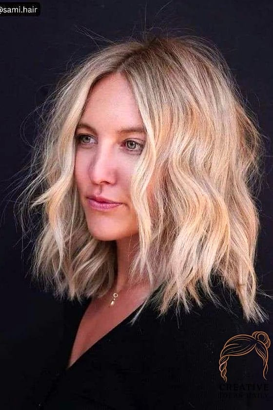 Textured Lob with Balayage